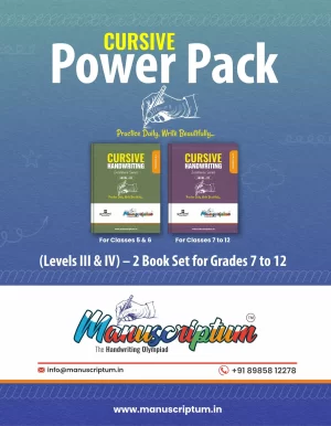 Cursive Power Pack (Levels III & IV) – 2 Book Set for Grades 7 to 12
